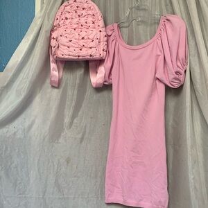 Yesturdaze pink dress combo